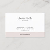 Handgeschreven Script Elegant Eenvoudige Sjabloon  Visitekaartje (Achterkant)