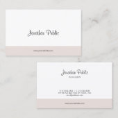 Handgeschreven Script Elegant Eenvoudige Sjabloon  Visitekaartje (Voorkant / Achterkant)