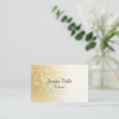 Handgeschreven Script Elegant Modern Goud Glitter Visitekaartje (Staand voorkant)