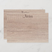 Handgeschreven script Elegant Natural Wood Kijk ui Notitiekaartje (Voorkant / Achterkant)
