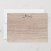 Handgeschreven script Elegant Natural Wood Kijk ui Notitiekaartje (Achterkant)