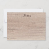 Handgeschreven script Elegant Natural Wood Kijk ui Notitiekaartje (Voorkant)