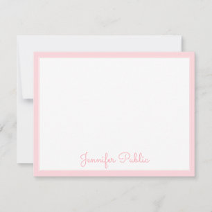 Handgeschreven Script Elegant Roze Border Sjabloon
