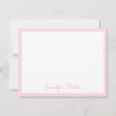 Handgeschreven Script Elegant Roze Border Sjabloon (Voorkant)