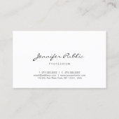 Handgeschreven script elegant Simple  Visitekaartje (Achterkant)