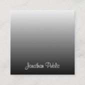 Handgeschreven Script Elegant Sjabloon Professiona Vierkante Visitekaartje (Voorkant)