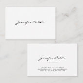 Handgeschreven script elegant stijlvol, modern visitekaartje (Voorkant / Achterkant)