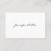 Handgeschreven script elegant stijlvol, modern visitekaartje (Voorkant)