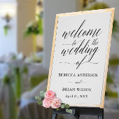 Handgeschreven script elegant Weddenschap Welkomst Poster