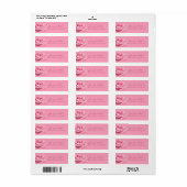 Handgeschreven script Elegante Waterverf Pink Rose Etiket (Full Sheet)