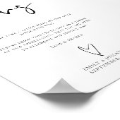 Handgeschreven Script Favorieten Afdrukbare trouwt Poster (Hoek)