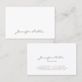 Handgeschreven Script Font Clean Beautiful Unique Visitekaartje (Voorkant / Achterkant)