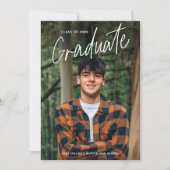 Handgeschreven Script Foto Afstuderen Aankondiging (Voorkant)