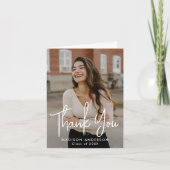 Handgeschreven Script Foto Afstuderen Bedankkaart (Voorkant)