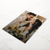 Handgeschreven script foto bruiloft dank u kaart (Gedraaid)