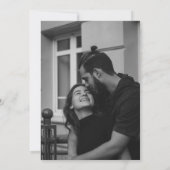 Handgeschreven Script Foto & Monogram Eenvoudige b Save The Date (Achterkant)