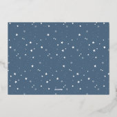 Handgeschreven script Full Photo Hanukkah Folie Feestdagenkaart (Achterkant)