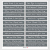 Handgeschreven script gastnaamlabels Offblack Sticker (Vel)