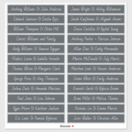 Handgeschreven script gastnaamlabels Offblack Sticker