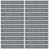 Handgeschreven script gastnaamlabels Offblack Sticker (Voorkant)