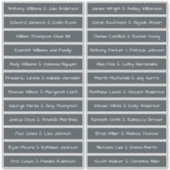 Handgeschreven script gastnamen labels offBlack (Voorkant)