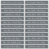 Handgeschreven script gastnamen labels offBlack (Voorkant)