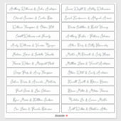 Handgeschreven Script Gastnamen Labels Wit (Vel)