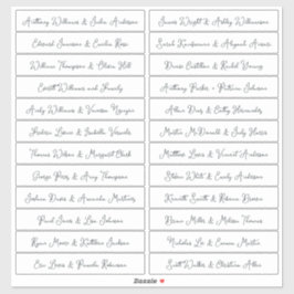 Handgeschreven Script Gastnamen Labels Wit