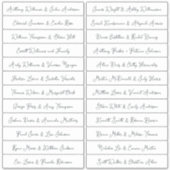 Handgeschreven Script Gastnamen Labels Wit (Voorkant)