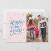 Handgeschreven script Gelukkig Nieuwjaar 2025 Foto Feestdagenkaart (Voorkant)