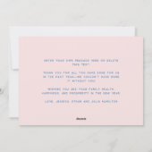 Handgeschreven script Gelukkig Nieuwjaar 2025 Foto Feestdagenkaart (Achterkant)