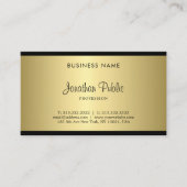 Handgeschreven script Glamor Black en Gold Chic Visitekaartje (Voorkant)
