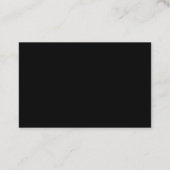 Handgeschreven script Glamor Black Gold Luxe elant Visitekaartje (Achterkant)