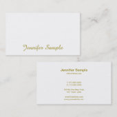 Handgeschreven script Gold Calligraphy Design Tren Visitekaartje (Voorkant / Achterkant)