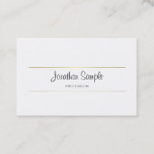Handgeschreven script Gold Creative Design Luxe Visitekaartje (Voorkant)