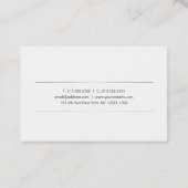Handgeschreven script Gold Creative Design Luxe Visitekaartje (Achterkant)