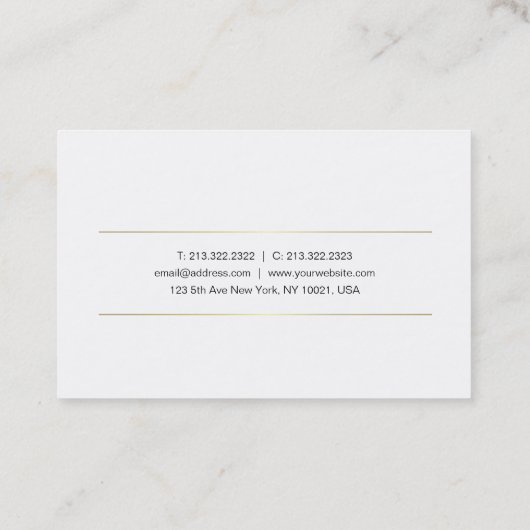 Handgeschreven script Gold Creative Design Luxe Visitekaartje (Achterkant)