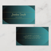 Handgeschreven script Gold Elegant Design Luxe Chi Visitekaartje (Voorkant / Achterkant)