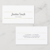 Handgeschreven script Gold Elegant Design Luxe Chi Visitekaartje (Voorkant / Achterkant)