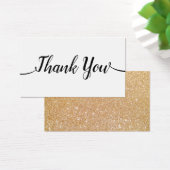 Handgeschreven Script Gold Glitter Bedankt Visitekaartjes (Bureau)