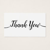 Handgeschreven Script Gold Glitter Bedankt Visitekaartjes (Voorkant)