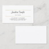 Handgeschreven script Gold-minimalistisch design Visitekaartje (Voorkant / Achterkant)