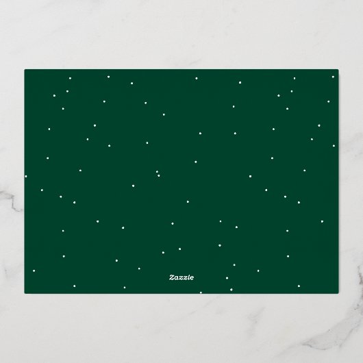 Handgeschreven Script Green Merry Christmas Photo Folie Feestdagenkaart (Achterkant)