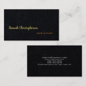 Handgeschreven Script Hair Stylist Modern Black Pl Visitekaartje (Voorkant / Achterkant)