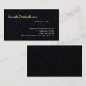 Handgeschreven Script Hair Stylist Modern Black Pl Visitekaartje (Voorkant / Achterkant)