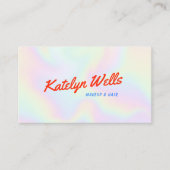 Handgeschreven script handgeschreven holographic visitekaartje (Voorkant)