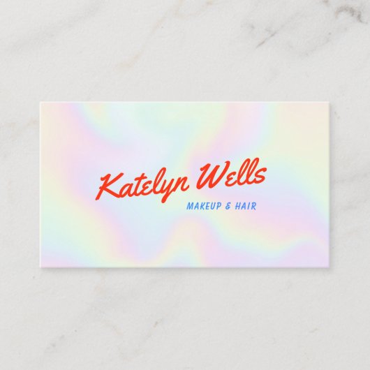 Handgeschreven script handgeschreven holographic visitekaartje (Voorkant)