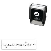 Handgeschreven script handgeschreven naam hier  zelfinktende stempel (In situ)