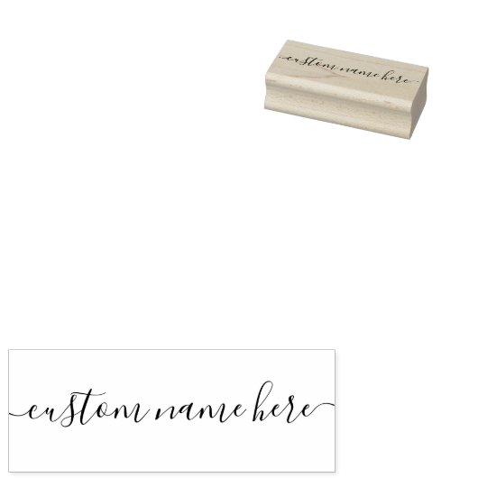 Handgeschreven script handtekening aangepaste naam rubberstempel (Gestempeld)