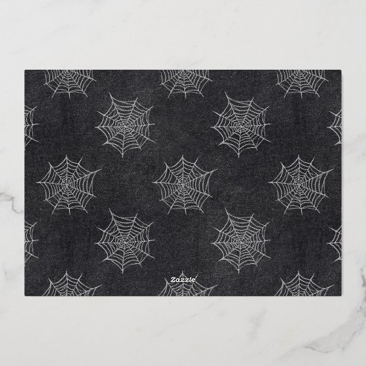 Handgeschreven script Happy Halloween-foto Folie Feestdagenkaart (Achterkant)